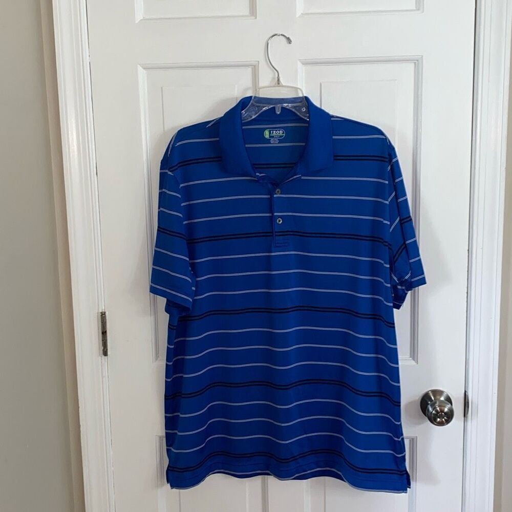 IZOD striped golf polo shirt size XL